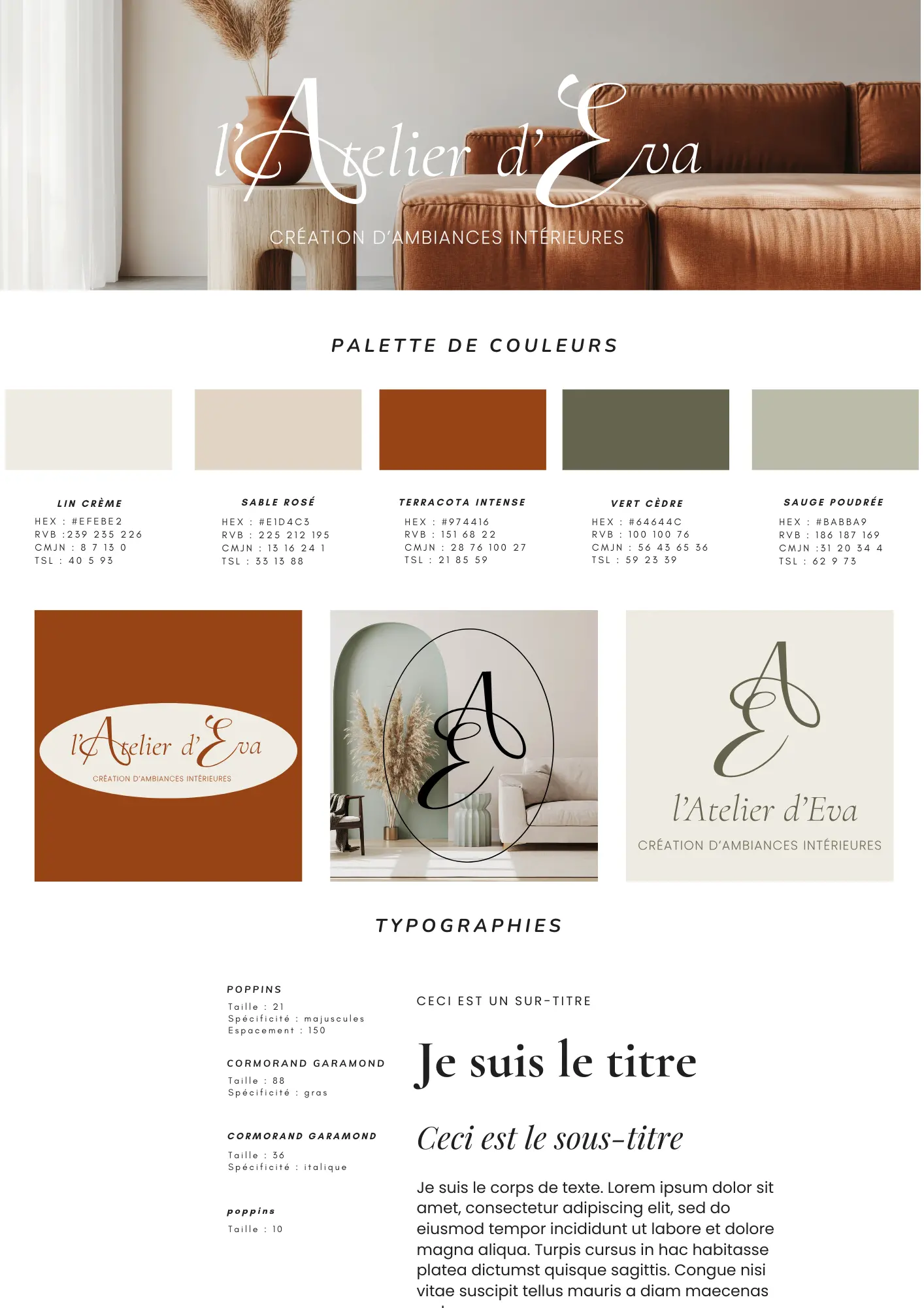 L'atelier d'Eva - Brand board L'atelier d'Eva - Brand board